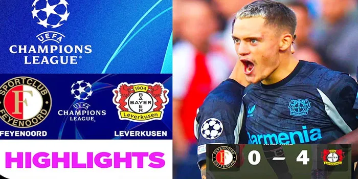 UEFA Champions League - Hasil Pertandingan Feyenoord 0-4 Bayer Leverkusen